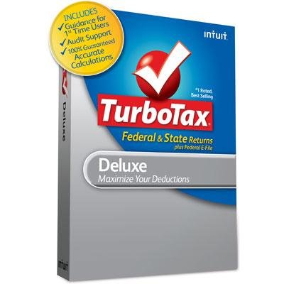turbotax® deluxe fed + state + e-file 2016, for pc/mac, traditional disc
